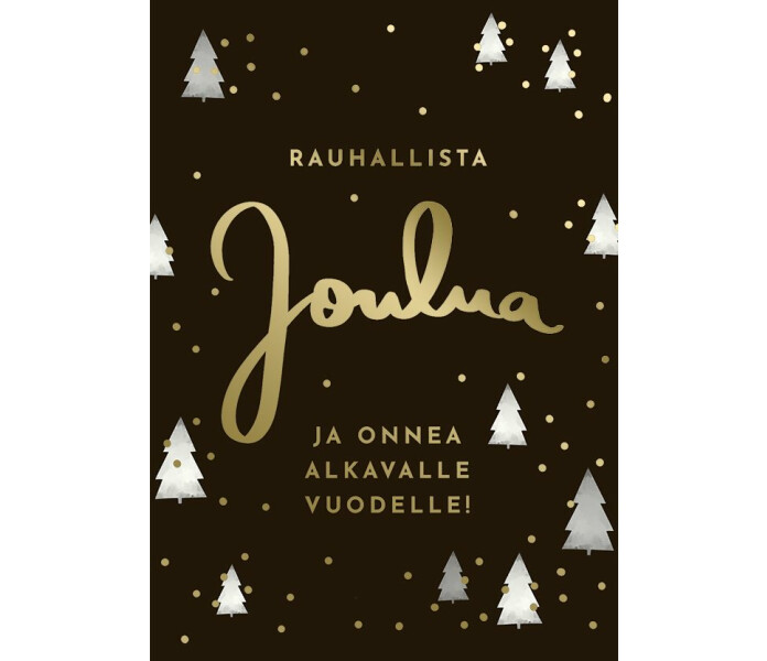 Putinki Letters joulukortti julkort rauhallista joulua ja onnea alkavalle vuodelle kuva