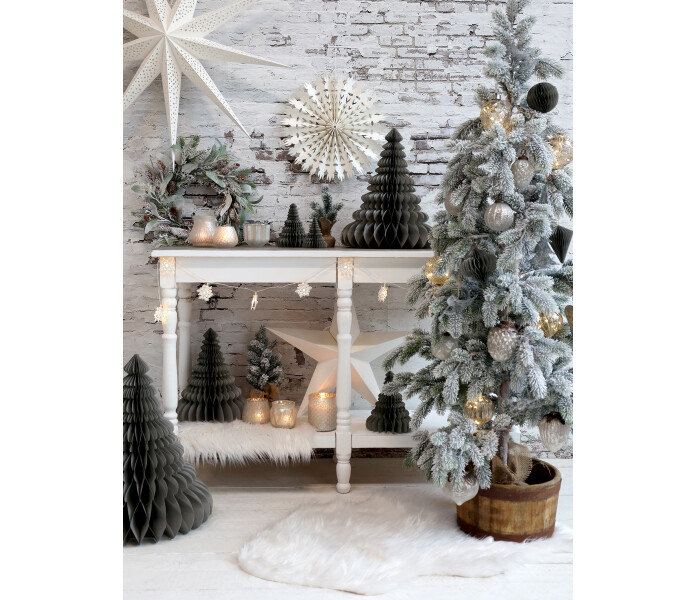 51999 19 chic antique paperitahti joulutahti antiikki valkoinen glitter papperstjarna julstjarna vit 60 cm 2 kuva