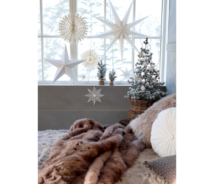 51999 19 chic antique paperitahti joulutahti antiikki valkoinen glitter papperstjarna julstjarna vit 60 cm 3 kuva