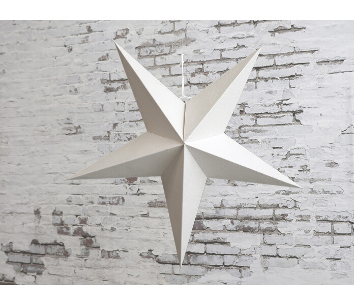 51999 19 chic antique paperitahti joulutahti antiikki valkoinen glitter papperstjarna julstjarna vit 60 cm 4 kuva