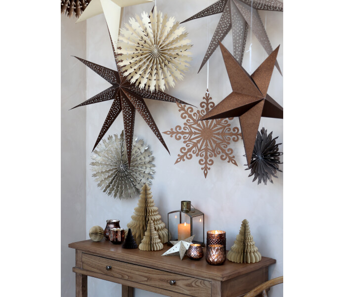 51999 20 chic antique paperitahti joulutahti suklaanruskea ruskea glitter papperstjarna julstjarna chokladbrun brun 60 cm 2 kuva