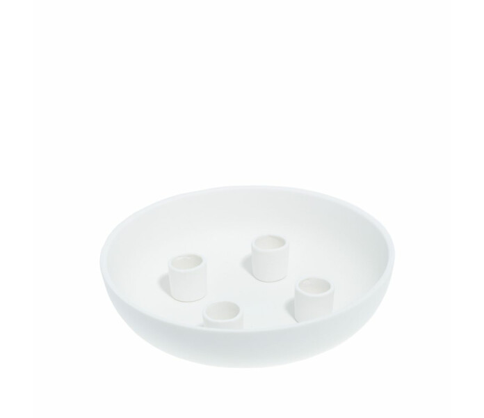 203150 storefactory granholmen kynttilanjalka kynttilakulho neljalle kynttilalle valkoinen ljusskal ljusstake for fyra kronljus vit 2 kuva