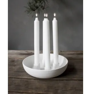 Storefactory Granholmen kynttilänjalka valkoinen 21cm kuva