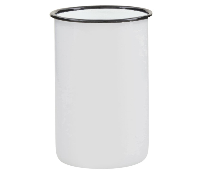 0409 11 ib laursen valkoinen emali hammasharjamuki tumbler vit emalj tandborste mugg kuva