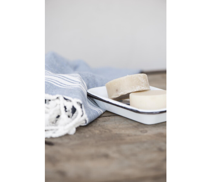 0447 11 ib laursen valkoinen emali 2 kaksi osainen saippua alusta saippua kuppi vit emalj tval fat 4 kuva