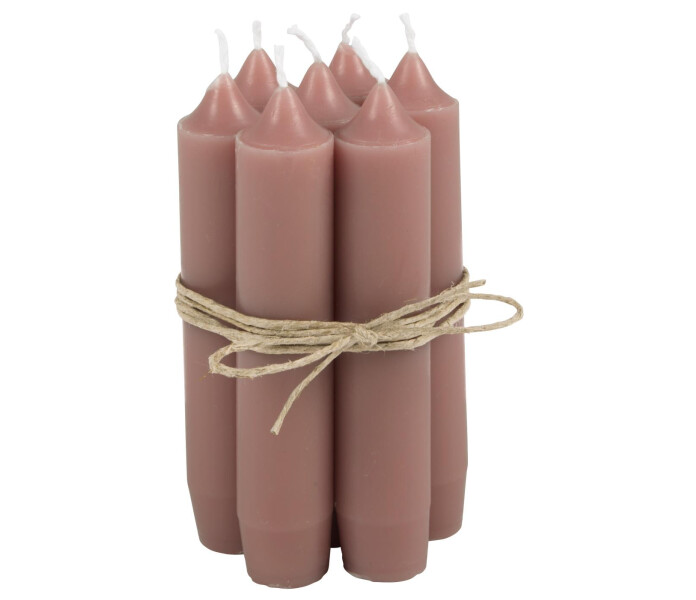 4171 37 ib laursen faded rose lyhyt kruunukynttila vanha roosa kort kronljus gammel rosa 11 cm kuva