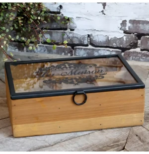 Chic Antique puinen laatikko kuudella lokerolla kuva