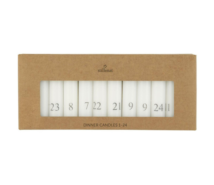 4170 18 ib laursen kalenterikynttila valkoinen lyhyt kort kalendarljus vit 11 cm 3 kuva