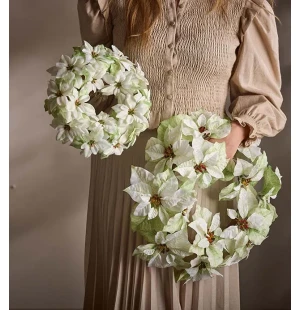 Mr Plant joulutähti kranssi valkoinen 30 cm kuva