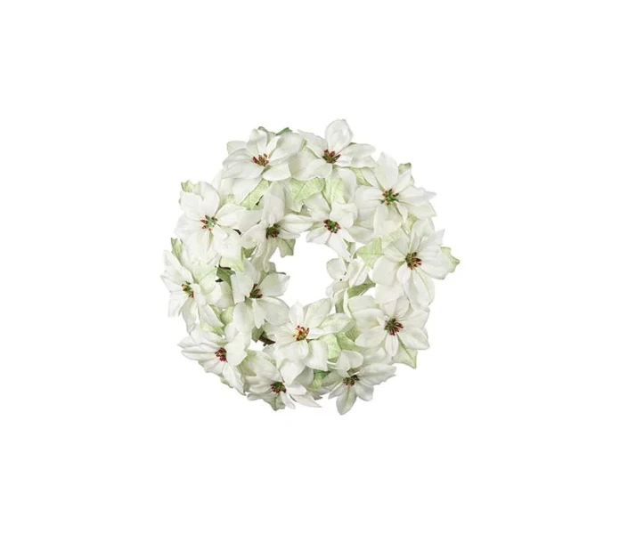 4754 10 mr plant valkoinen joulutahti kranssi 30 cm kuva