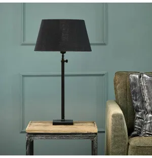Riviéra Maison Loveable Linen Lampshade varjostin musta 28x38cm kuva