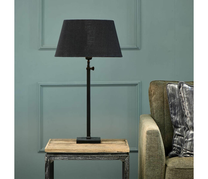 487870 2 riviera maison loveable linen lampshade all black musta lampun varjostin svart lamp skarm 28 x 38 cm 2 kuva