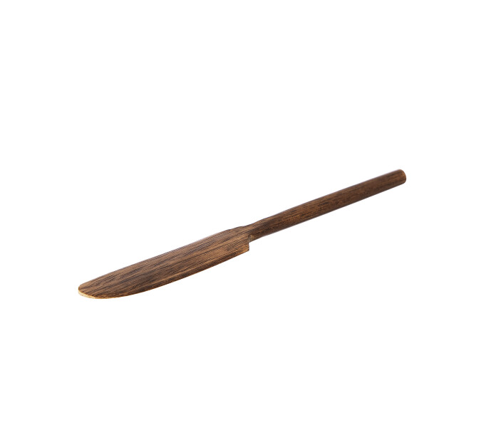 340028 puinen ruskea voiveitsi brun smorkniv i tra kuva