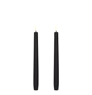 Uyuni LED-kruunukynttilä 25 cm 2kpl - Plain Black kuva