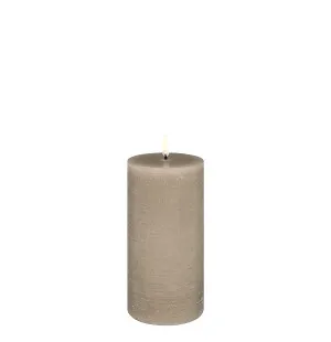 Uyuni LED-kynttilä rustic 7,8 x 15 cm - Sandstone kuva