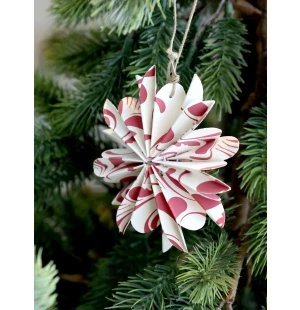 Chic Antioque paperikoriste puna-valkoinen 10,5 cm kuva