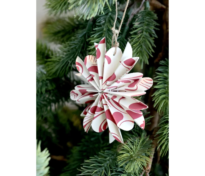 52049333 01 chic antique punainen valkoinen pyorea paperikoriste 2 kuva