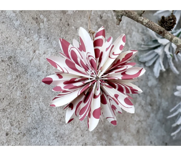 52049333 01 chic antique punainen valkoinen pyorea paperikoriste kuva