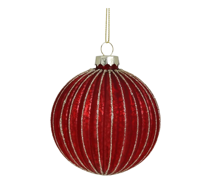 52067533 chic antique joulupallo lasipallo punainen 3 kuva