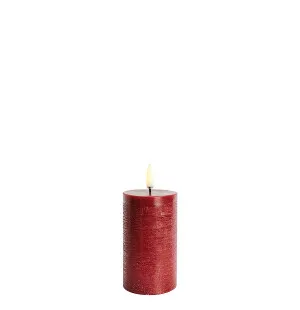 Uyuni LED-kynttilä rustic 5,8 x 10 cm - Carmine Red  kuva