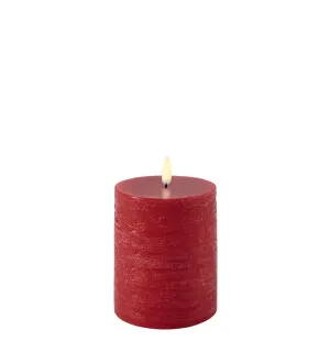 Uyuni LED-kynttilä rustic 7,8 x 10 cm - Carmine Red kuva