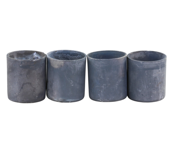 71081200 02 chic antique kynttilanjalka magneetilla magneetti kynttilanjalka harmaa sinkin harmaa ljusstake med magnet gra kuva