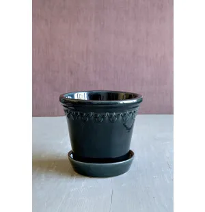 Bergs Potter Copenhagen lasitettu saviruukku petroleum blue 16cm kuva