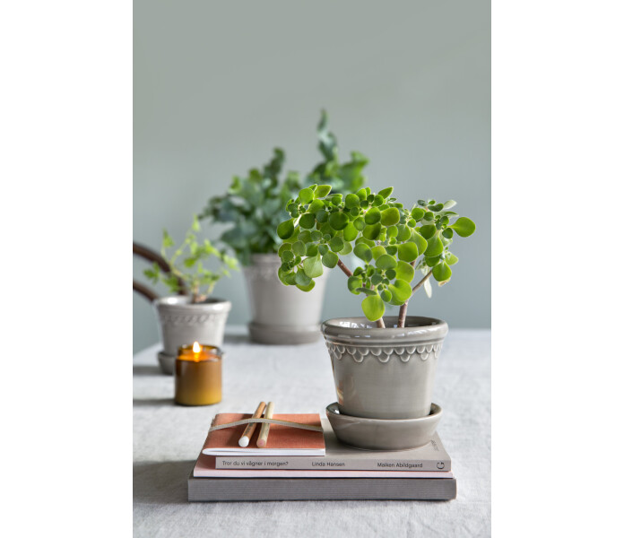 bergs potter copenhagen pearl grey lasitettu ruukku saviruukku harmaa graglaserad kruka lerkruka 2 kuva