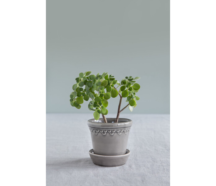 bergs potter copenhagen pearl grey lasitettu ruukku saviruukku harmaa graglaserad kruka lerkruka 3 kuva