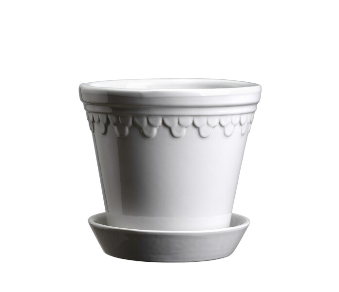 bergs potter copenhagen mineral white lasitettu ruukku saviruukku valkonen vit glaserad kruka lerkruka 1 kuva