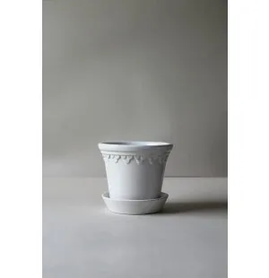 Bergs Potter Copenhagen lasitettu saviruukku mineral white 14cm kuva