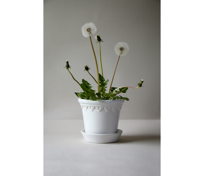 bergs potter copenhagen mineral white lasitettu ruukku saviruukku valkonen vit glaserad kruka lerkruka  kuva