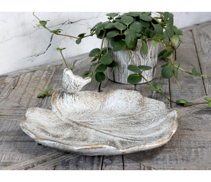 39070019 chic antique lintuallas lintukylpy puutarhakoriste tradgarddekoration fagelbad kuva