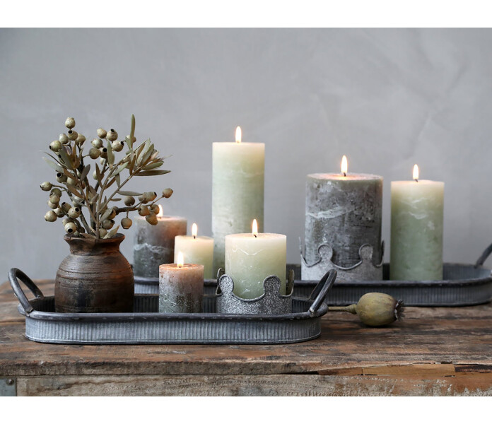 71049107 chic antique macon rustic poytakynttila bordsljus verte vihrea gron 3 kuva