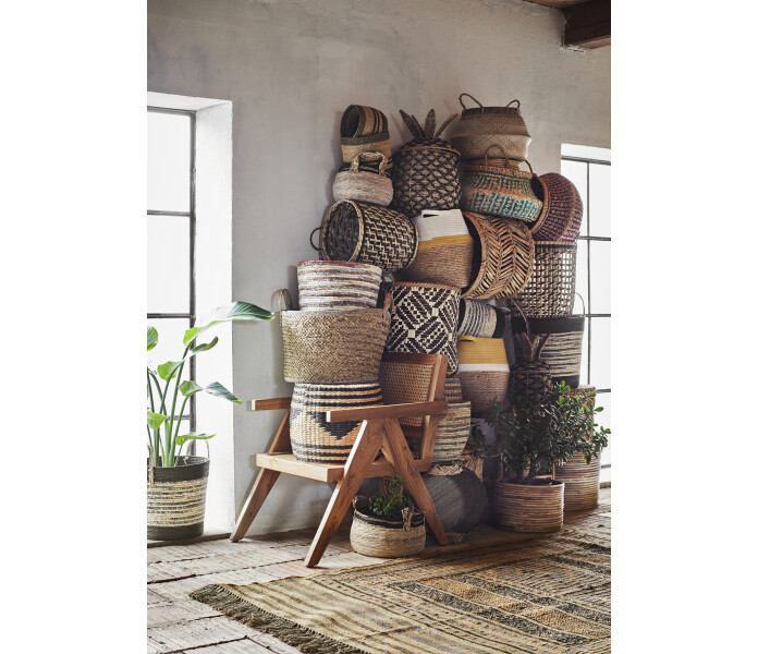 eg032919 madame stoltz maissilehti kori majsblad korg vaalea musta ljus svart 2 kuva