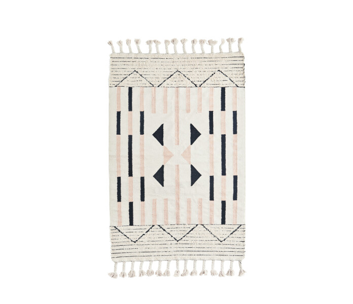 ms ss22 2911 hires madam stoltz matto matta puuvilla bomull valkoinen vit musta svart roosa rosa 1 kuva