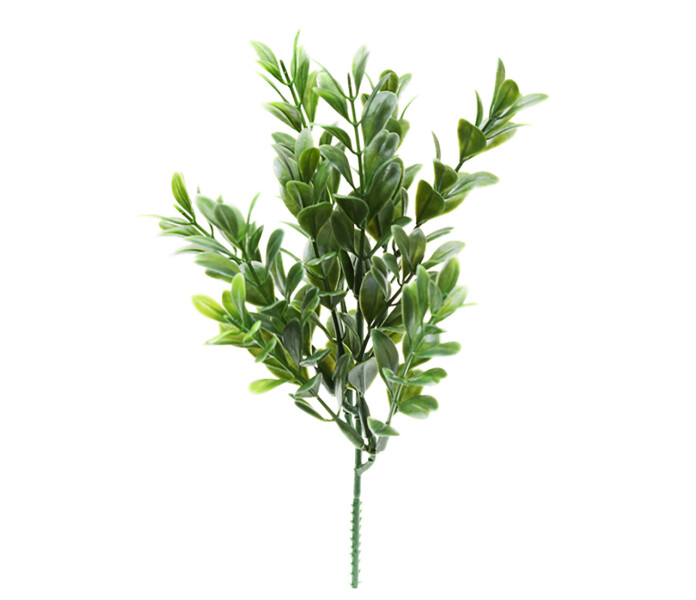2657 90 mr plant vihrea pieni koristeoksa puksipuu liten gron dekokvist konstgjod kvist buxbom 25 cm kuva