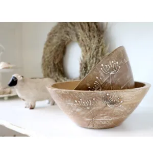 Chic Antique Tours puinen kulho 9 x 25 cm kuva