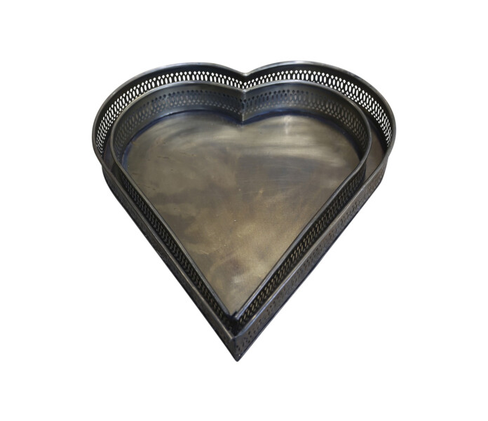 64064313 chic antique sydan sydamen muotoinen tarjotin vati hjarta fat bricka kuva