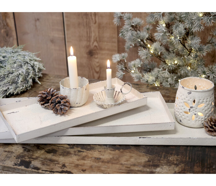 64083819 chic antique valkoinen tarjotin vit bricka kuva