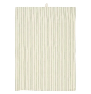 Ib Laursen keittiöpyyhe raidallinen vihreä / natural 50 x 70 cm kuva