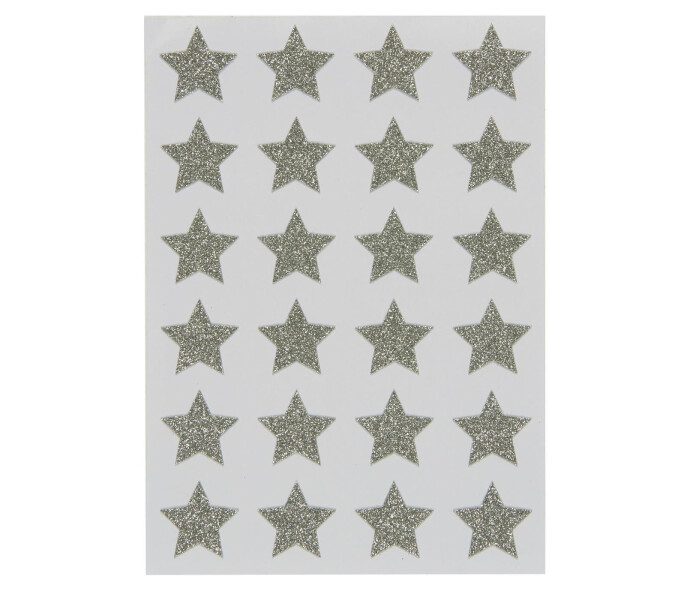 92028 12 ib laursen tarra tarra arkki tahti hopea glitter klistermarke stjarna silver glitter kuva