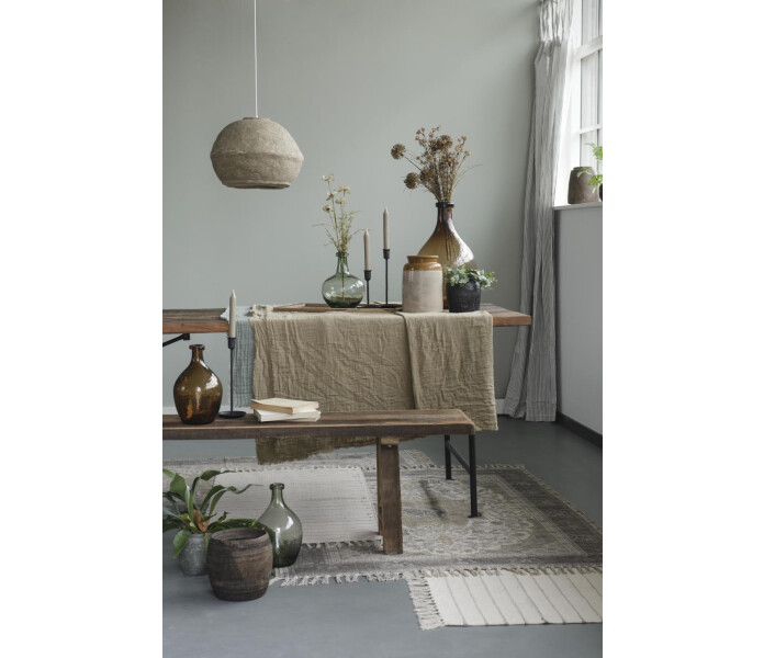 6680 00 ib laursen raidallinen valmisverho verho solmimisnauhoilla musta valkoinen svart vit randig gardin med knytband 140 x 220 cm 3 kuva