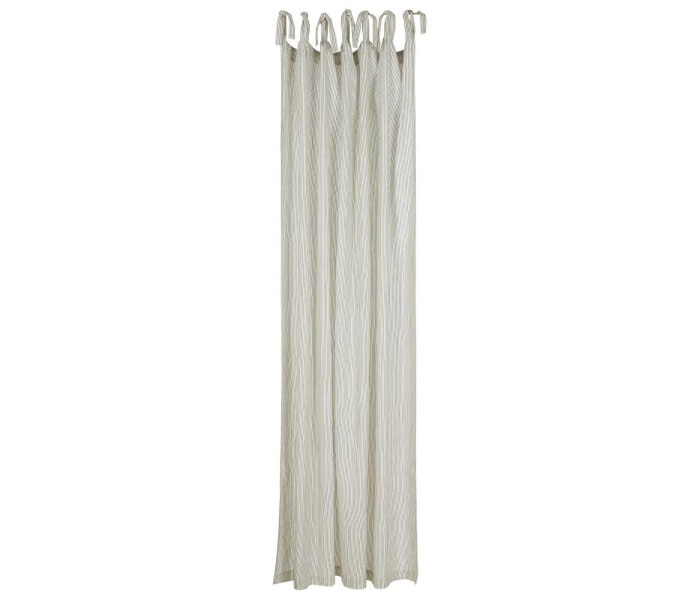 6680 00 ib laursen raidallinen valmisverho verho solmimisnauhoilla musta valkoinen svart vit randig gardin med knytband 140 x 220 cm kuva