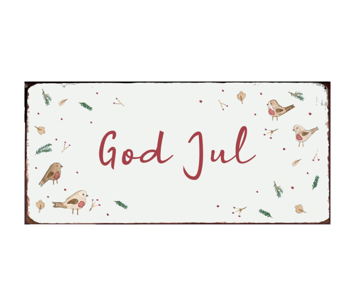 70153 00 ib laursen joulu jouluinen metallikyltti kyltti jul skylt kuva