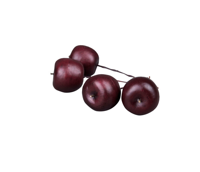 320505 omena metallilangalla burgundy viininpunainen apple med metaltrad kranssitarvike kranstillbehor kuva