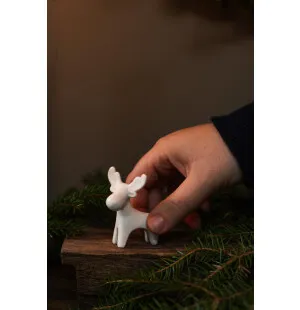 Storefactory Ivan hirvi valkoinen 6 cm kuva