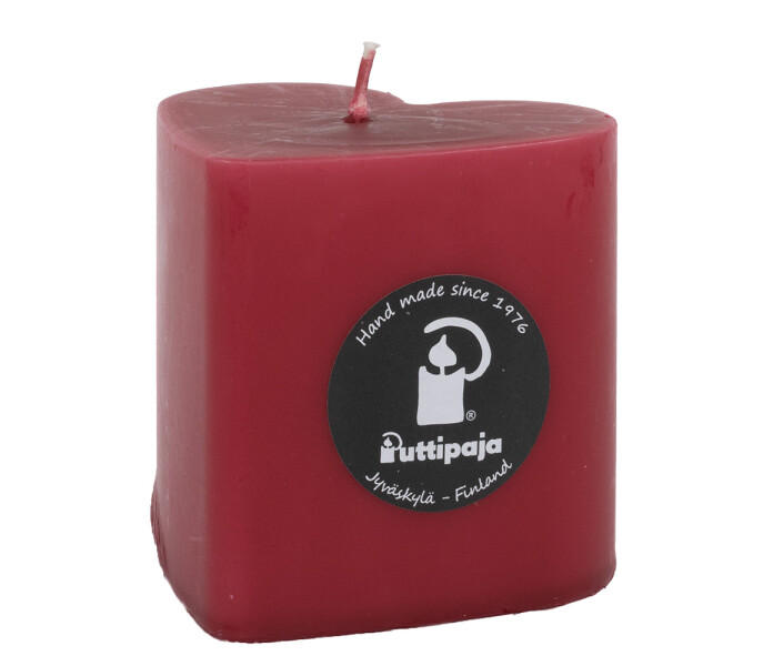 puttipaja sydankynttila punainen viininpunainen hjarta ljus rod vinrod kuva