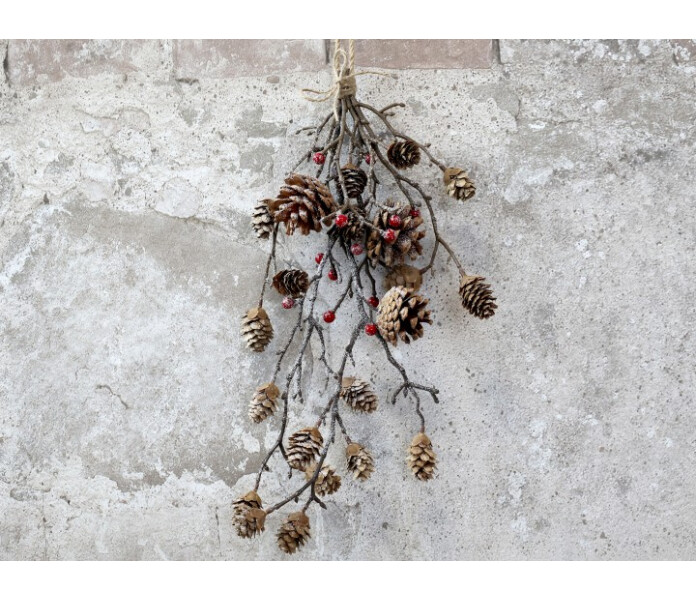 39075700 chic antique oksakoriste kavyilla dekoration med kvistar och kottar kuva