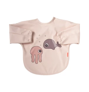 Done by Deer Sea Friends hihallinen ruokalappu/essu roosa kuva